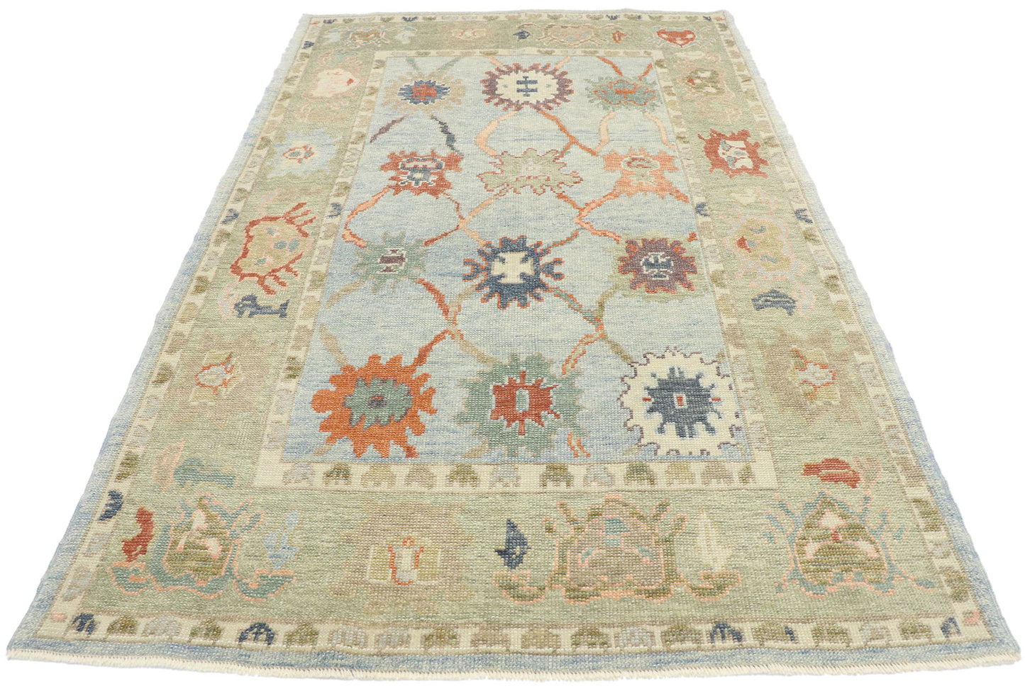 5 x 8 Turkish Oushak Rug 53421
