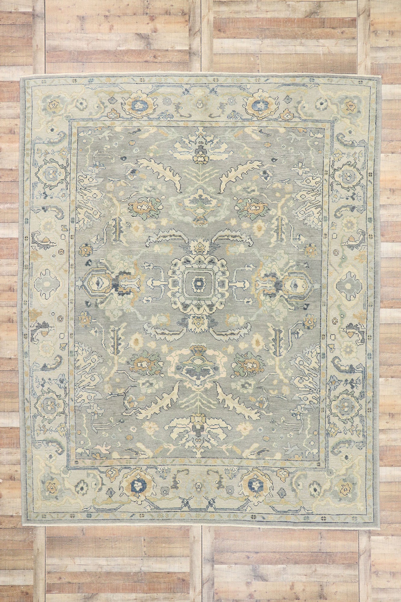 9 x 12 Contemporary Turkish Oushak Rug 53433