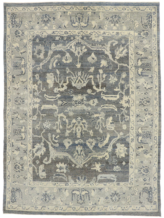 9 x 13 Contemporary Turkish Oushak Rug 53435