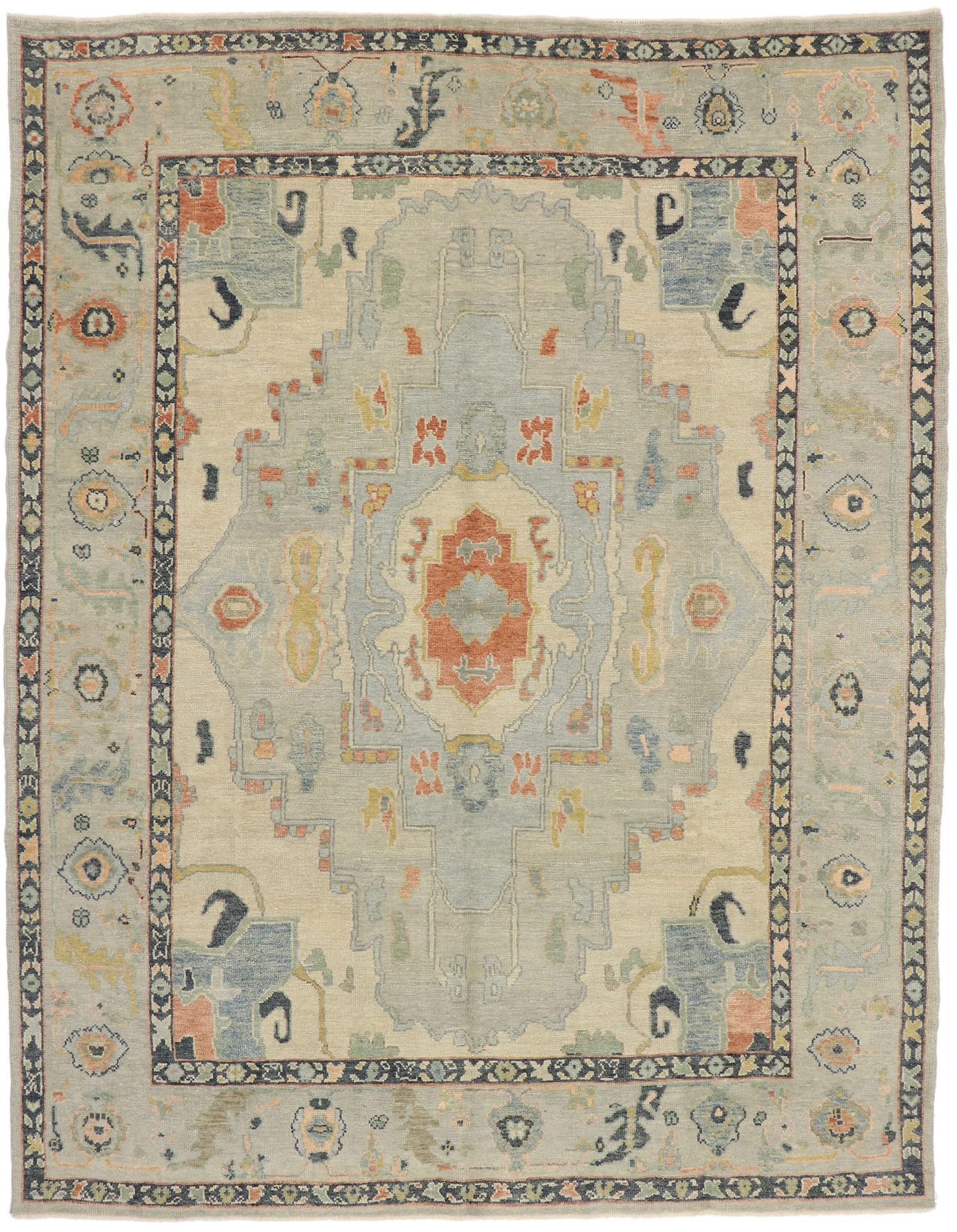 10 x 12 Contemporary Turkish Oushak Rug 53436