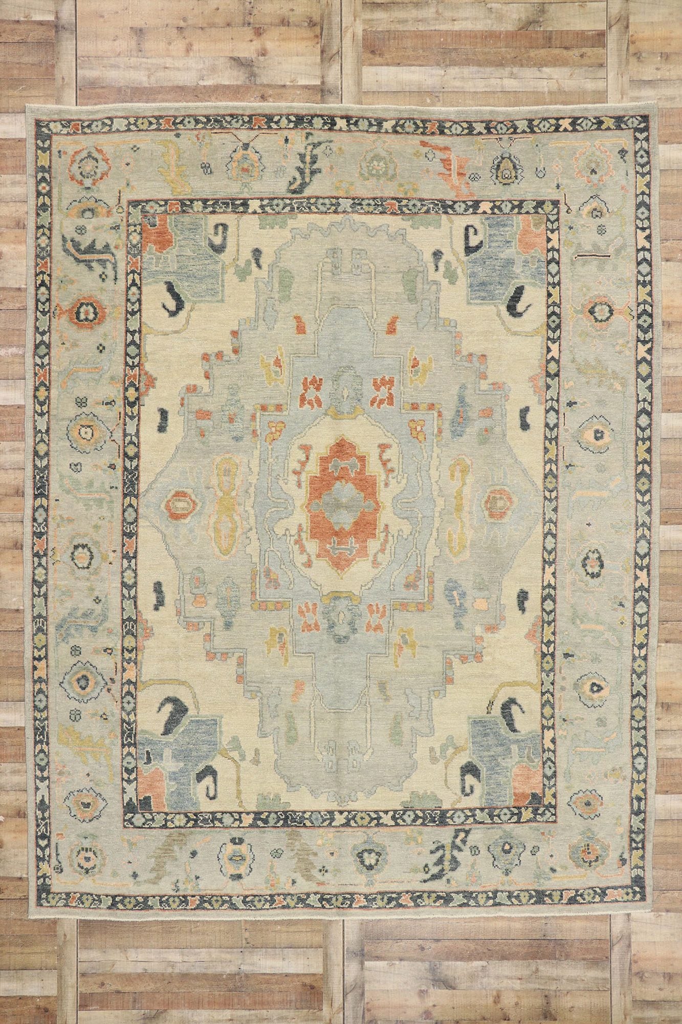 10 x 12 Contemporary Turkish Oushak Rug 53436