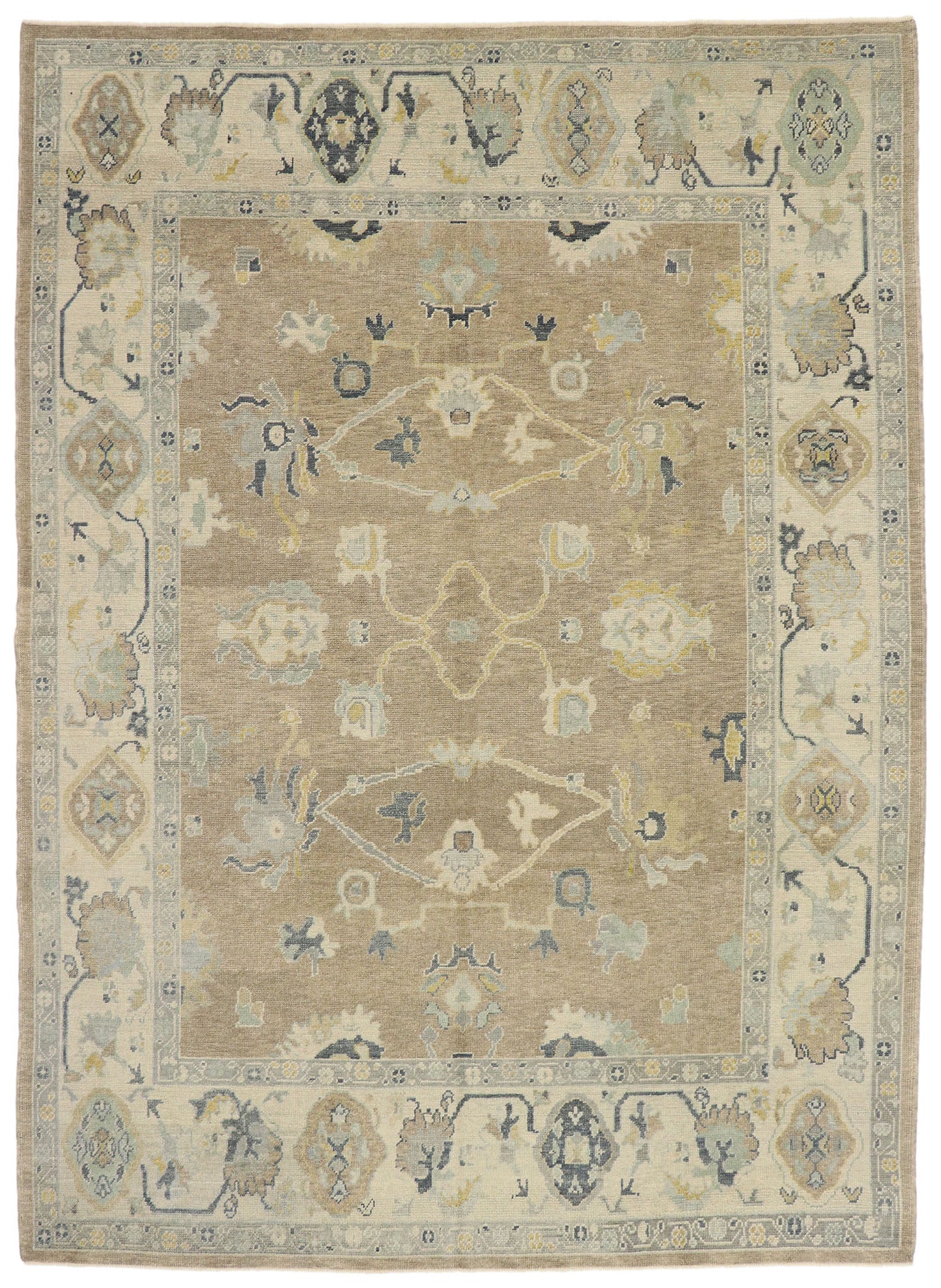 9 x 13 Contemporary Turkish Oushak Rug 53438