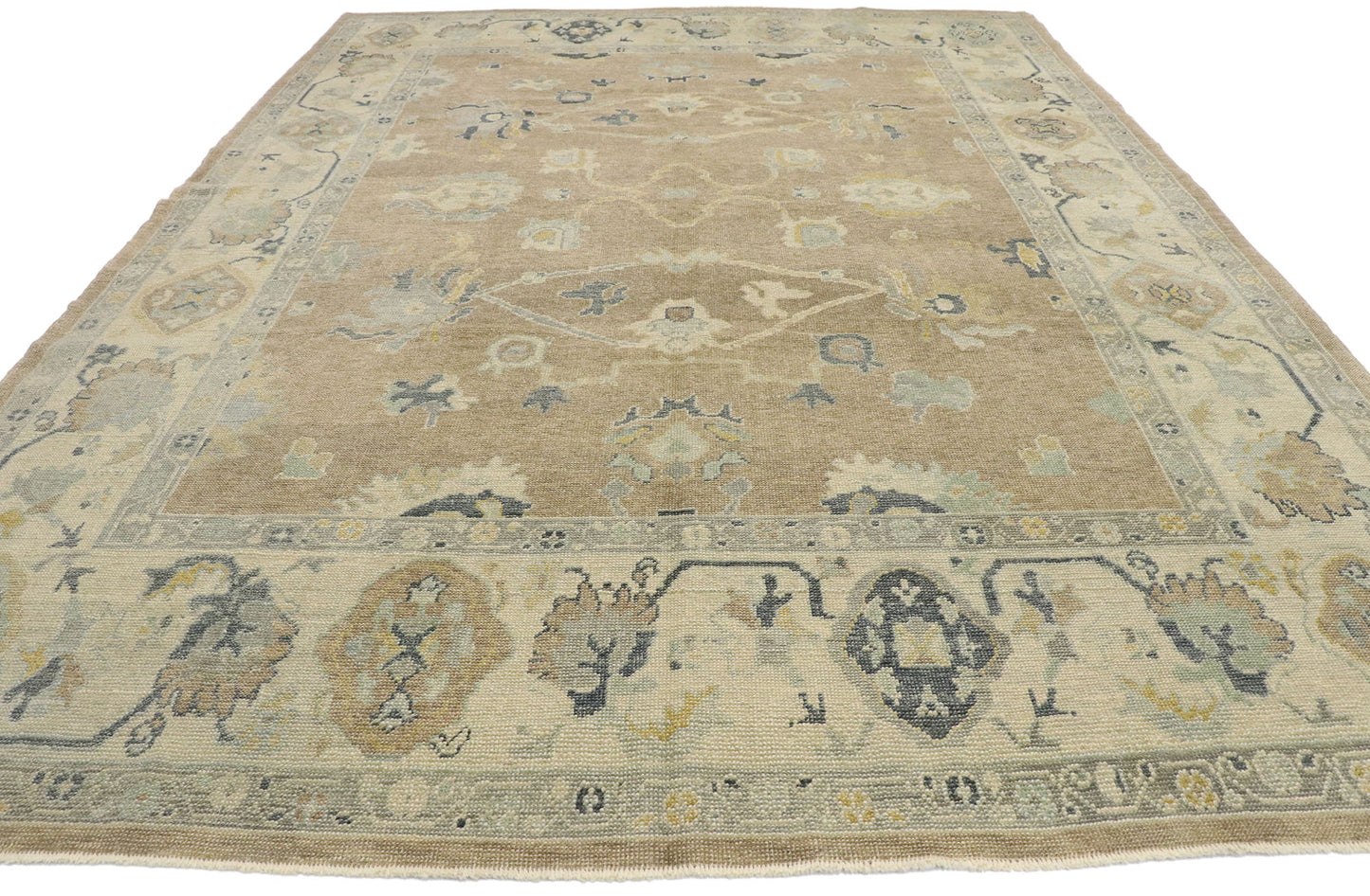 9 x 13 Contemporary Turkish Oushak Rug 53438