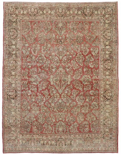10 x 13 Antique Persian Sarouk Rug 53445