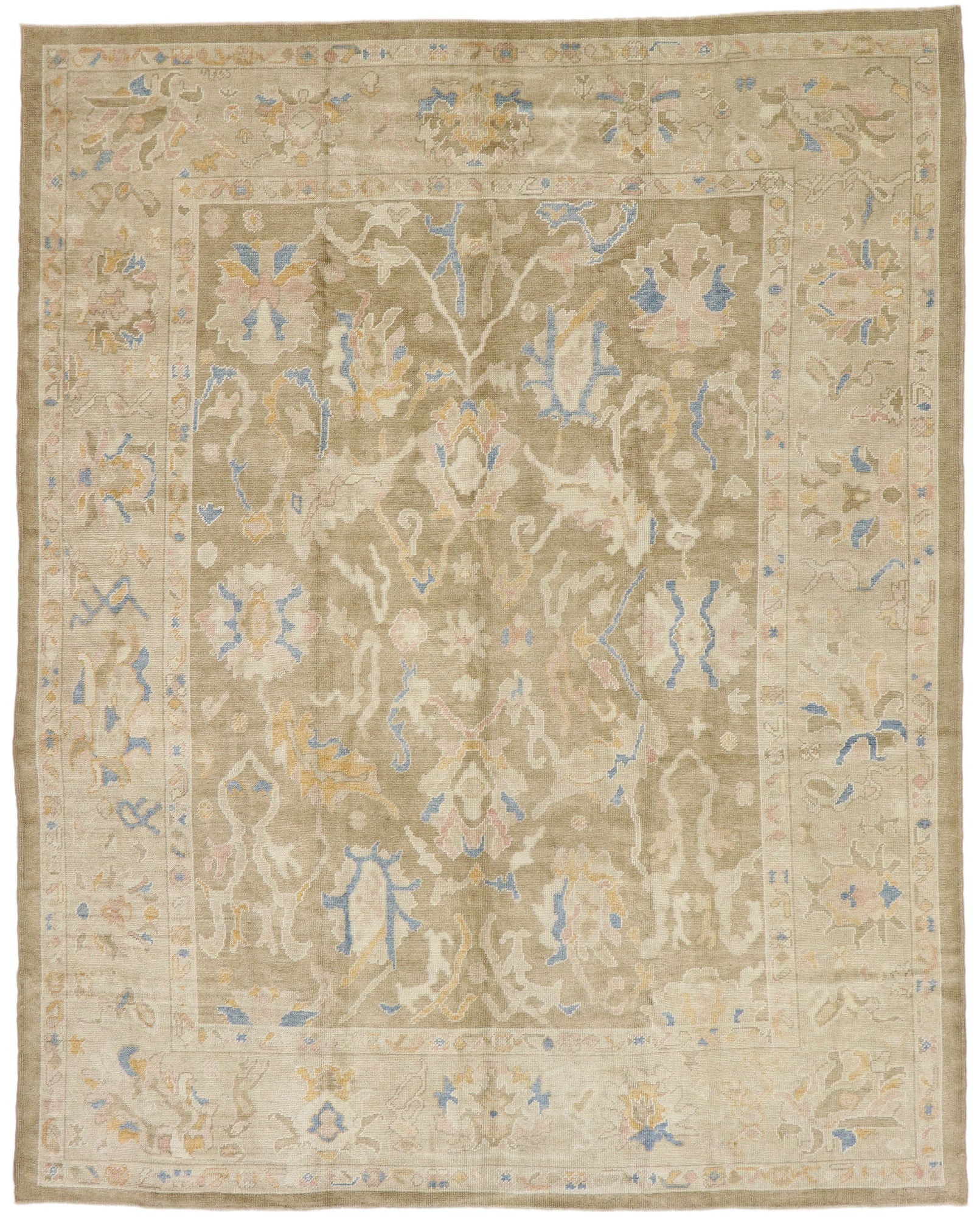 9 x 12 Contemporary Turkish Oushak Rug 53457
