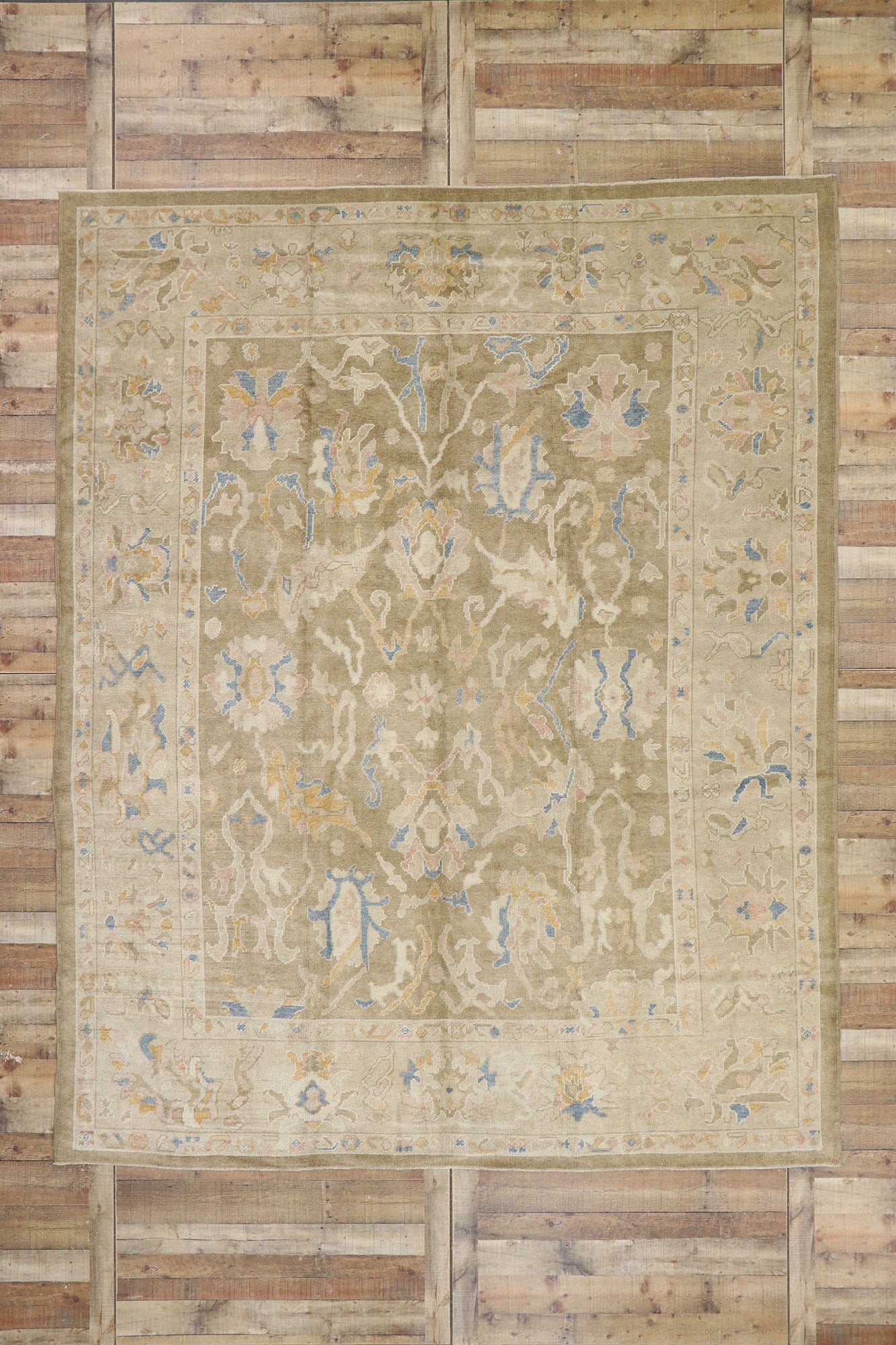 9 x 12 Contemporary Turkish Oushak Rug 53457