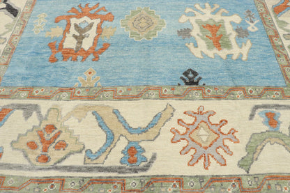 9 x 10 Colorful Turkish Oushak Rug 53460