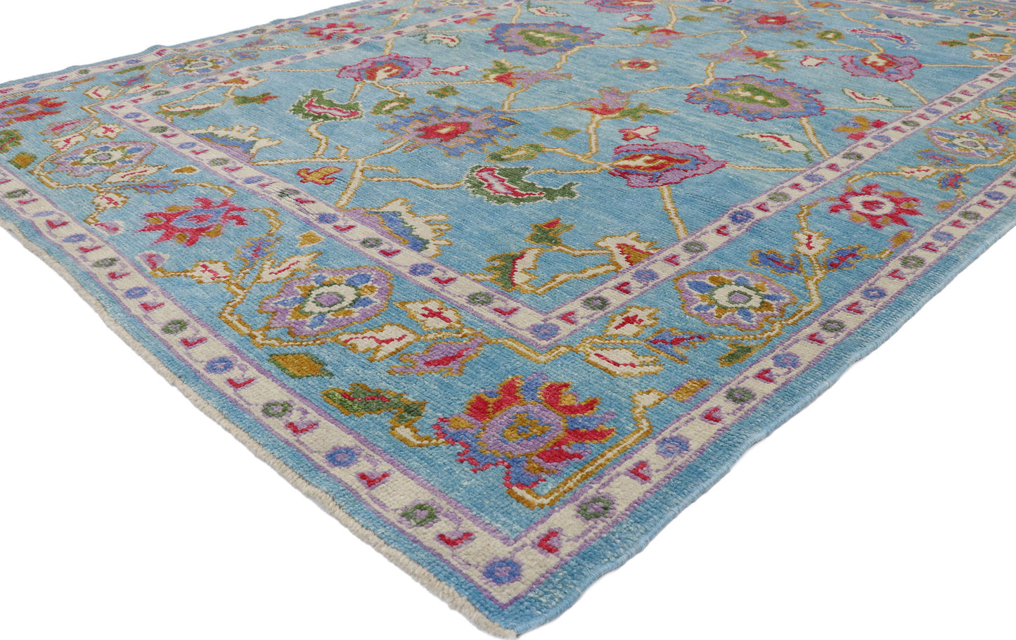 6 x 9 Colorful Turkish Oushak Rug 53462