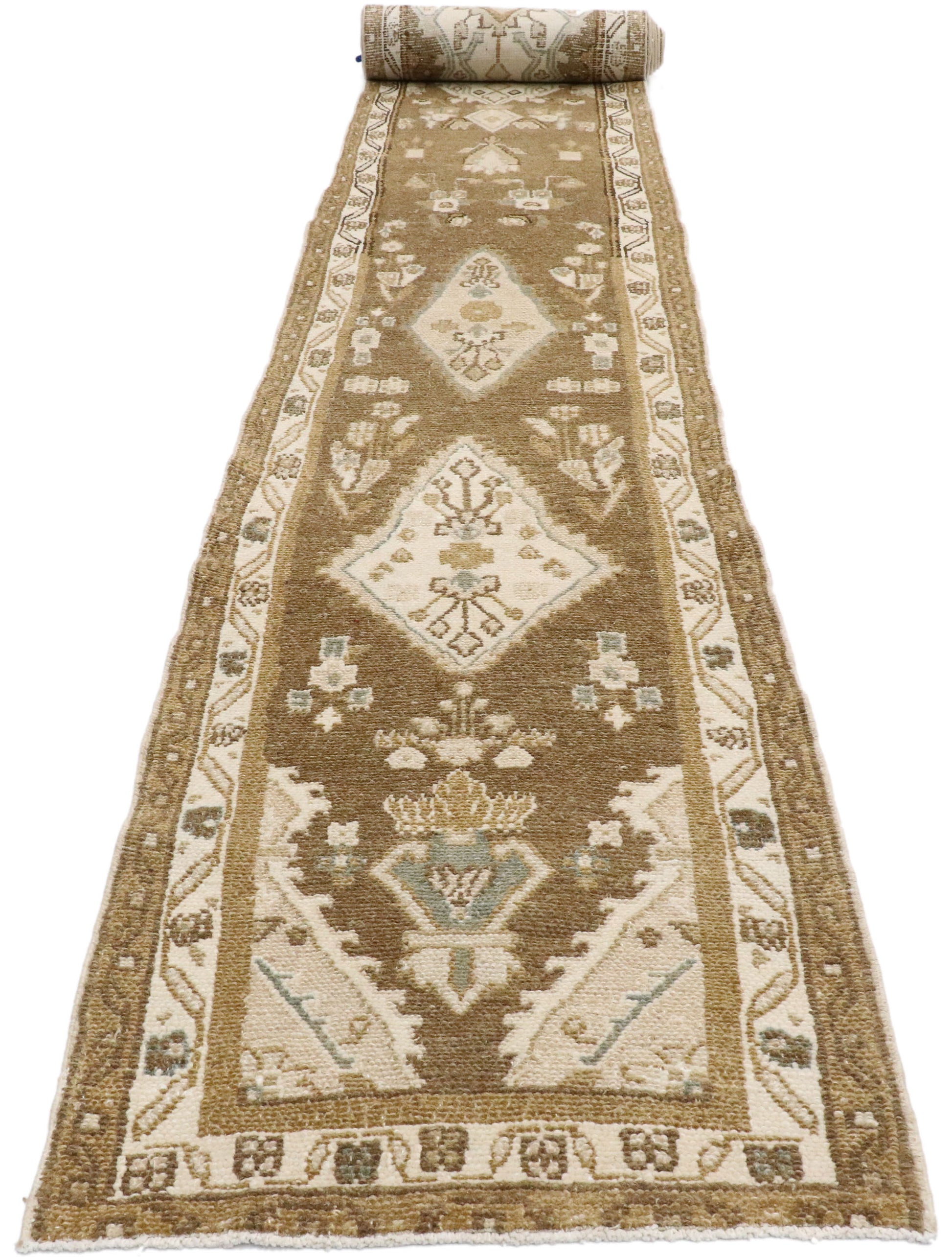 3 x 25 Vintage Persian Hamadan Runner 53467