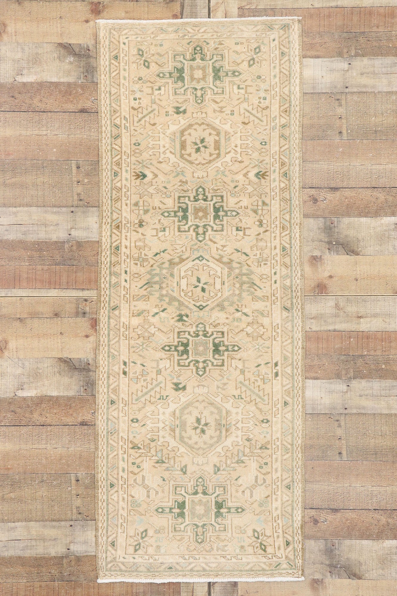 2 x 6 Vintage Persian Heriz Karaja Runner 53469