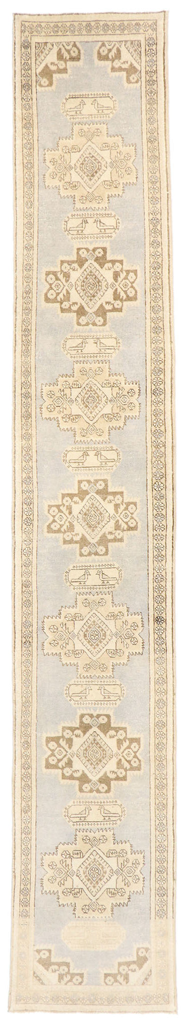 2 x 14 Vintage Turkish Oushak Runner 53473