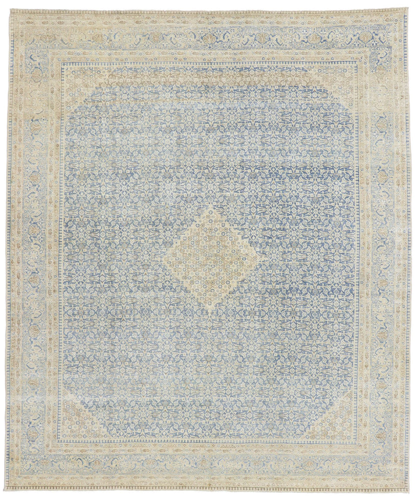 9 x 10 Antique Persian Tabriz Rug 53477