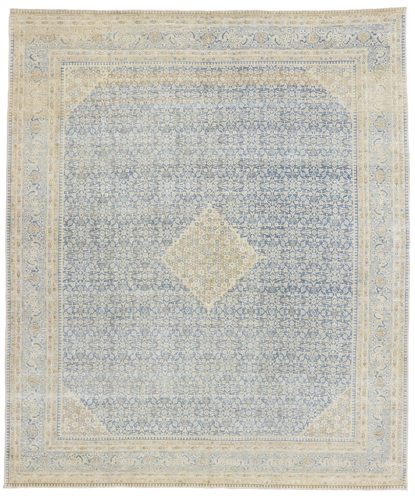 9 x 10 Antique Persian Tabriz Rug 53477