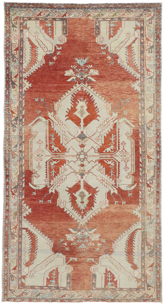 6 x 11 Vintage Turkish Oushak Gallery Rug 53480