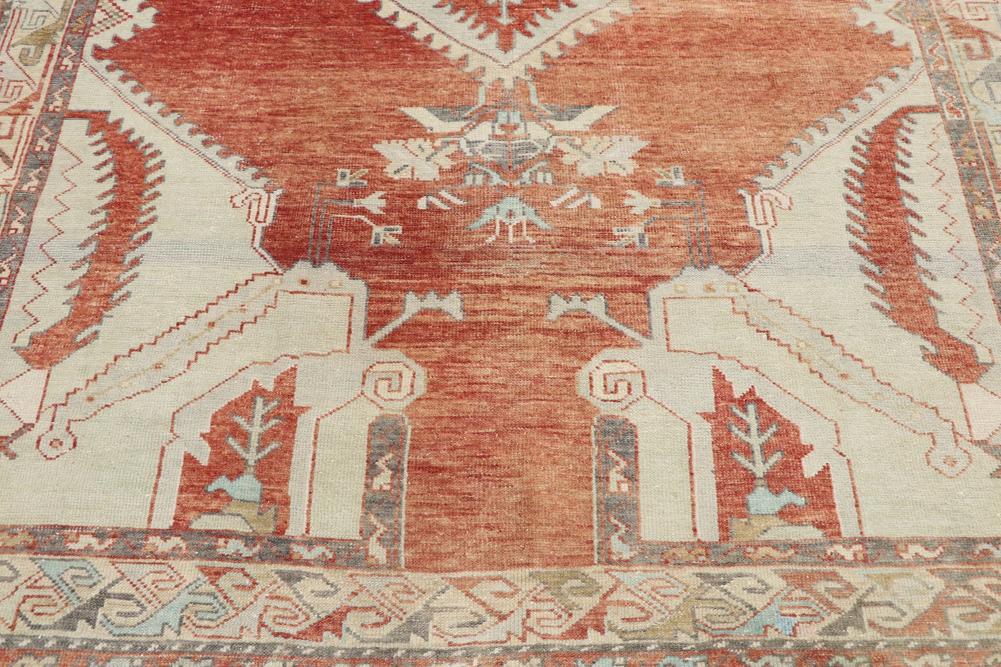 6 x 11 Vintage Turkish Oushak Gallery Rug 53480