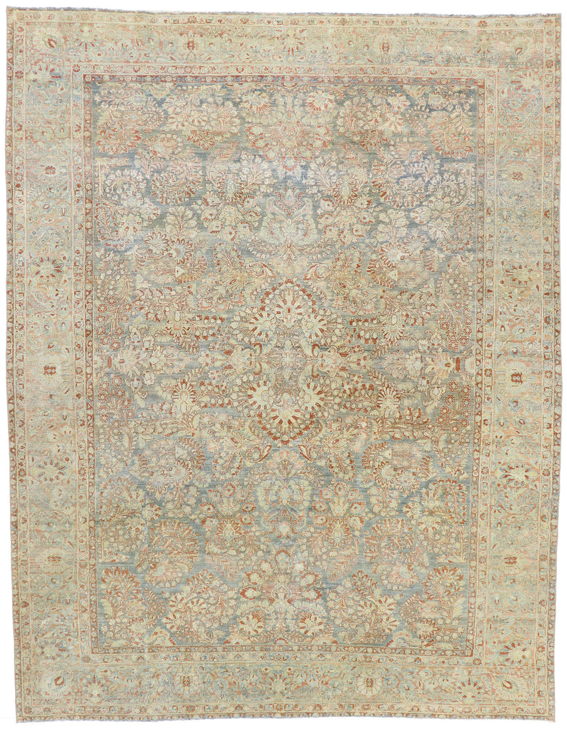 9 x 11 Antique Persian Sarouk Rug 53481