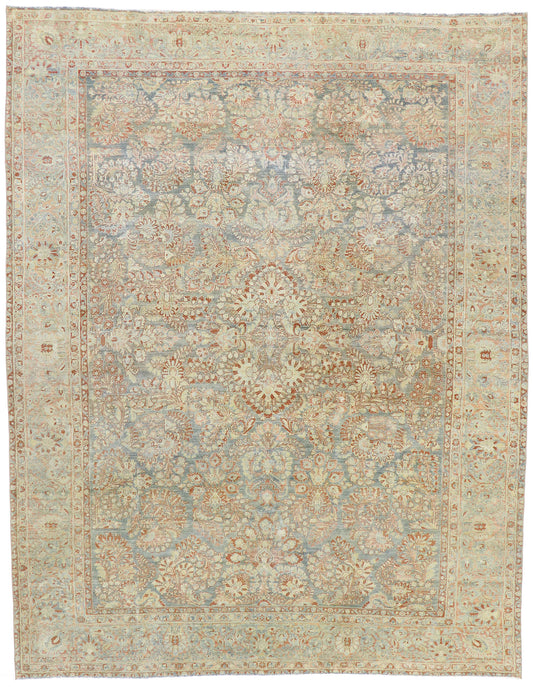 9 x 11 Antique Persian Sarouk Rug 53481