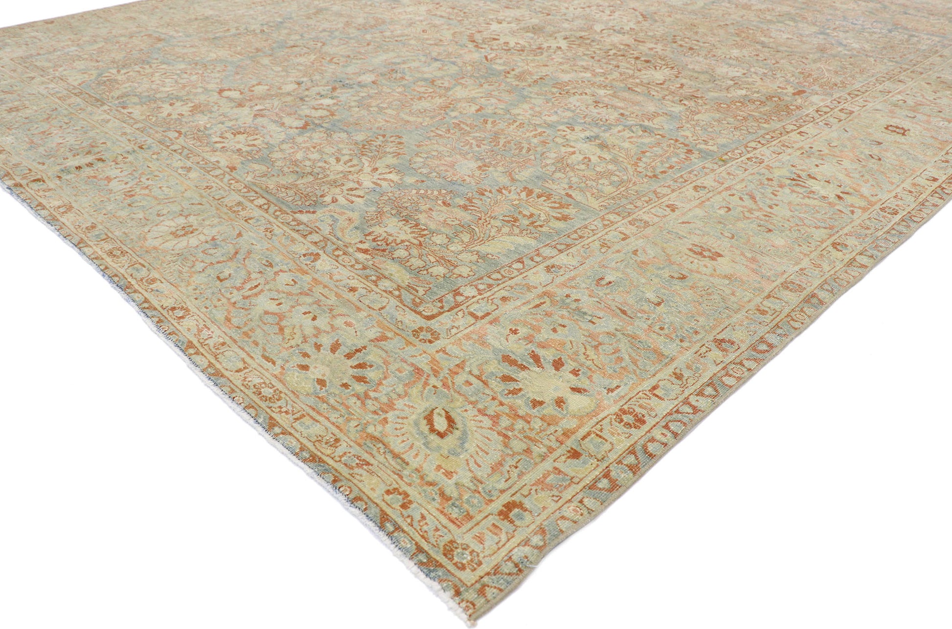 9 x 11 Antique Persian Sarouk Rug 53481