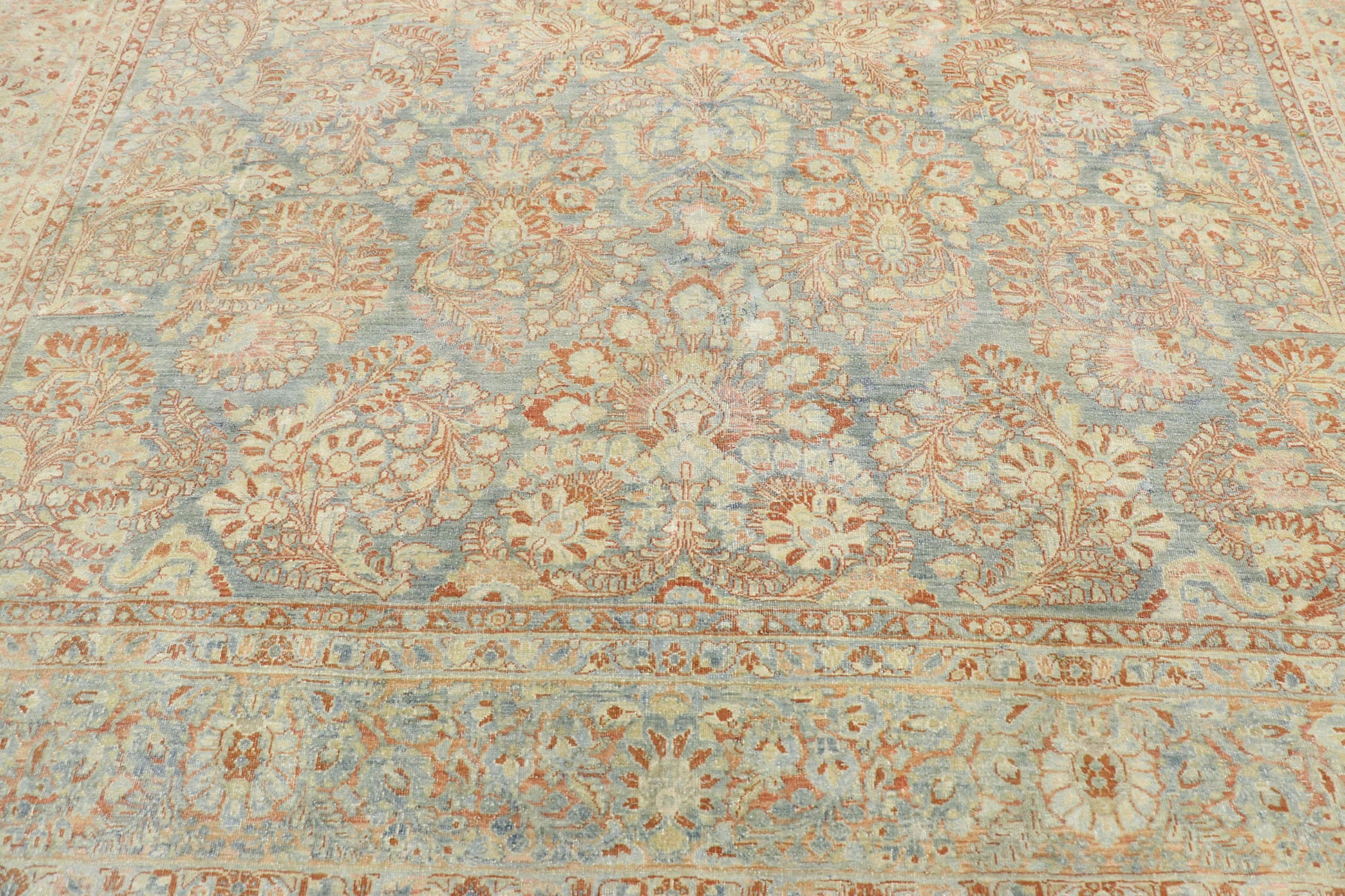 9 x 11 Antique Persian Sarouk Rug 53481