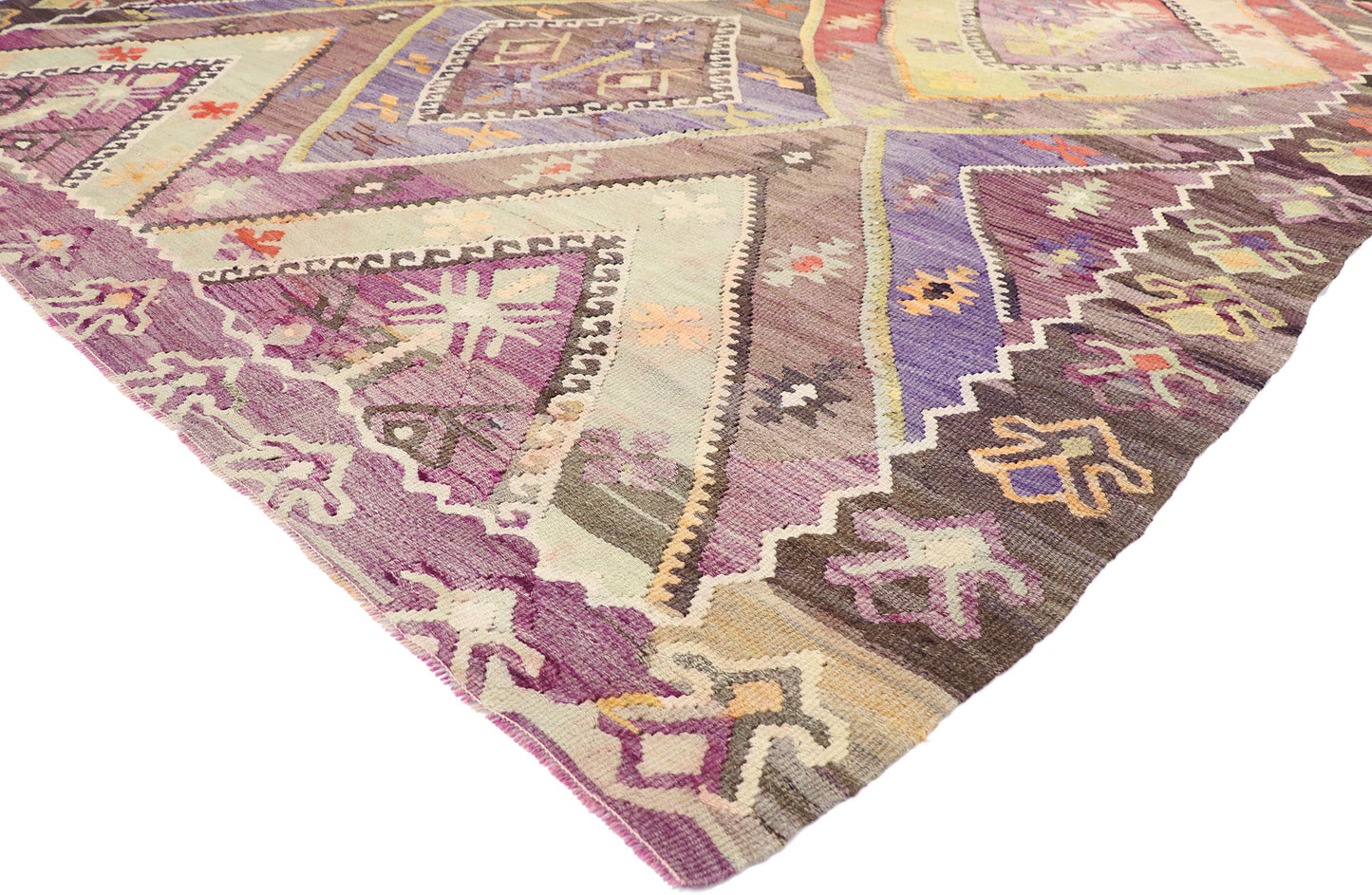 9 x 10 Vintage Turkish Kilim Rug 53484