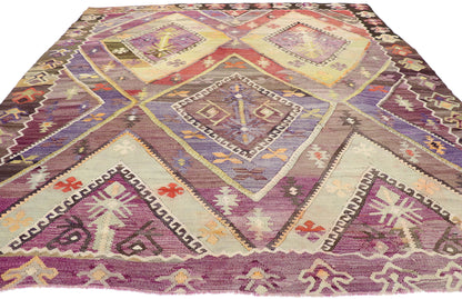 9 x 10 Vintage Turkish Kilim Rug 53484