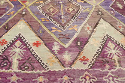 9 x 10 Vintage Turkish Kilim Rug 53484