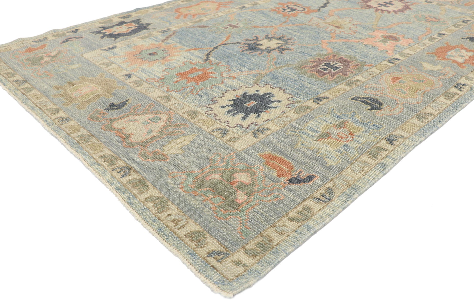 5 x 8 Colorful Turkish Oushak Rug 53486