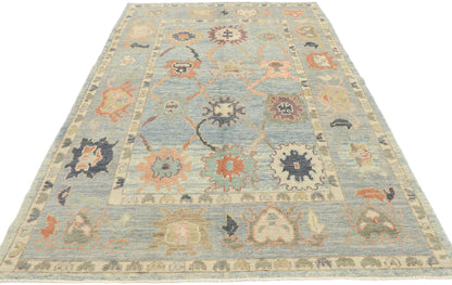 5 x 8 Colorful Turkish Oushak Rug 53486
