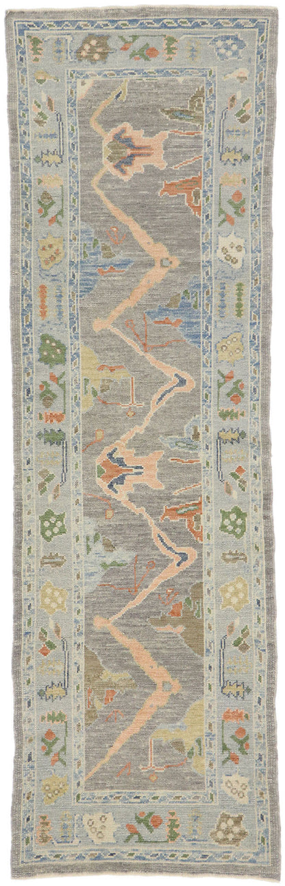 3 x 9 Contemporary Turkish Oushak Runner 53488