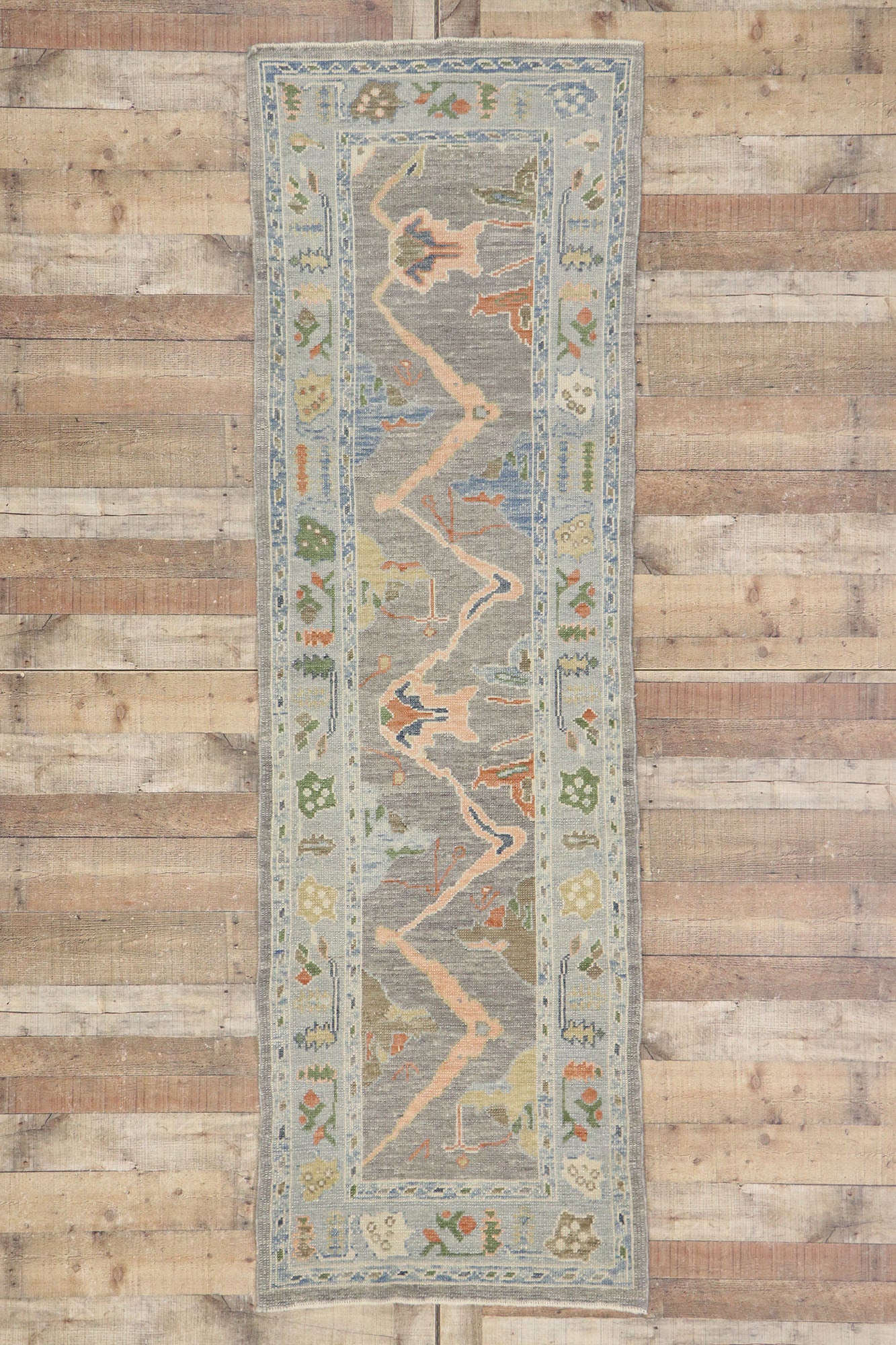 3 x 9 Contemporary Turkish Oushak Runner 53488