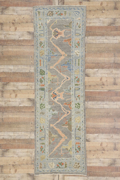 3 x 9 Contemporary Turkish Oushak Runner 53488