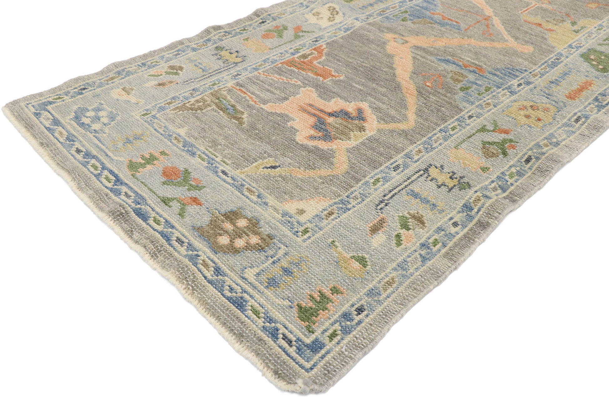 3 x 9 Contemporary Turkish Oushak Runner 53488