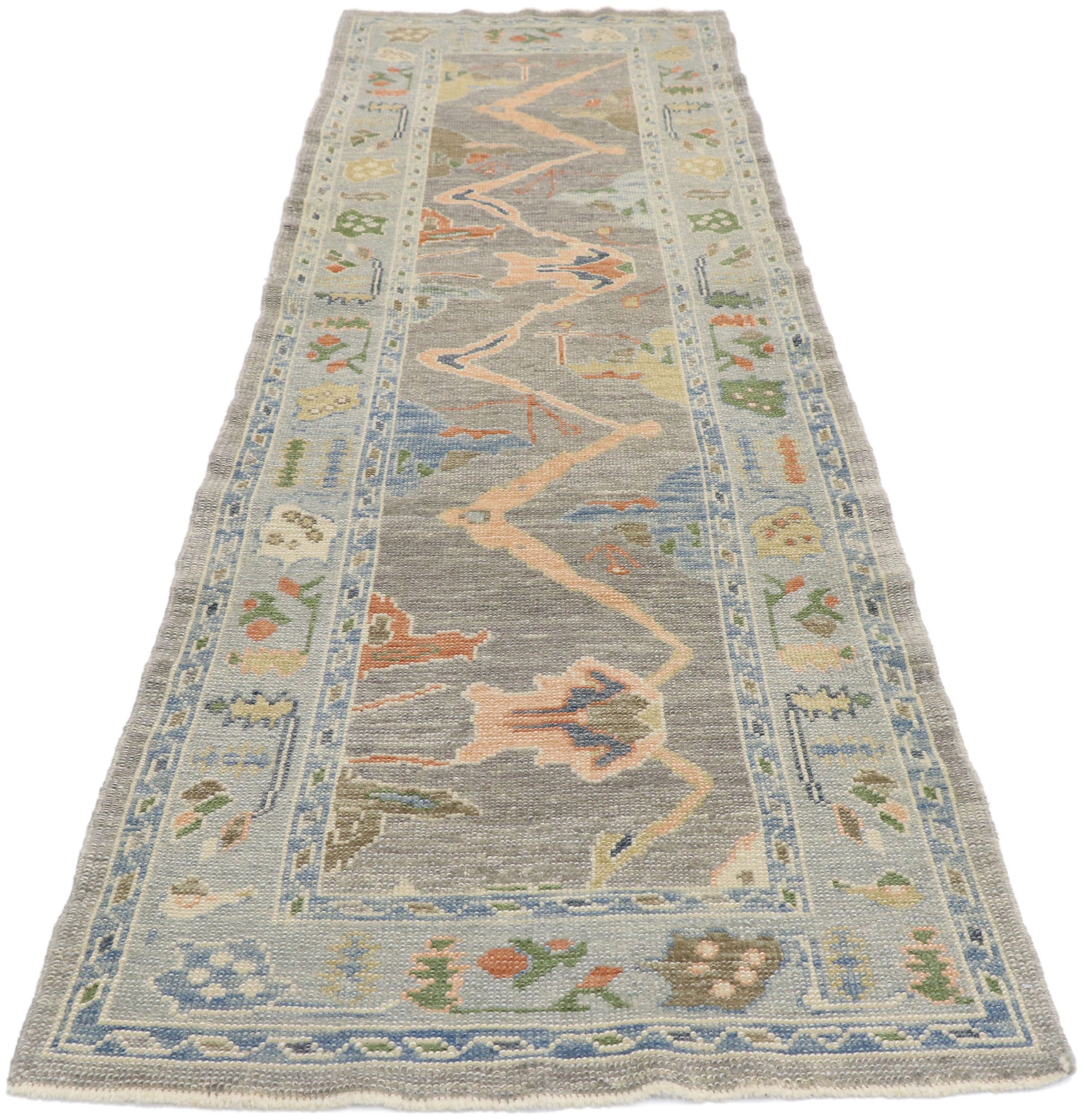 3 x 9 Contemporary Turkish Oushak Runner 53488