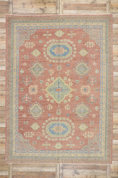 9 x 13 Contemporary Turkish Oushak Rug 53496