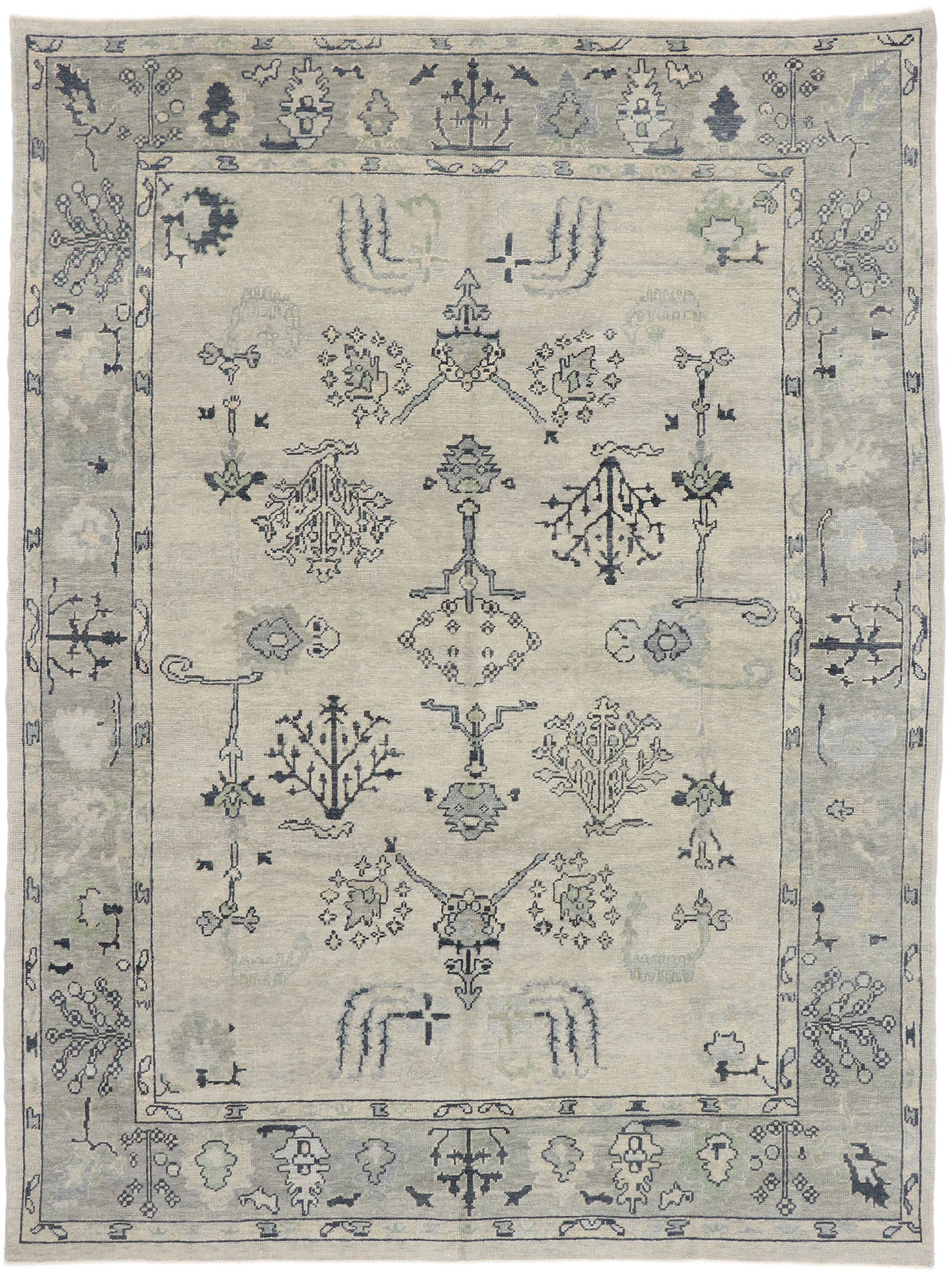9 x 12 Contemporary Turkish Oushak Rug 53497