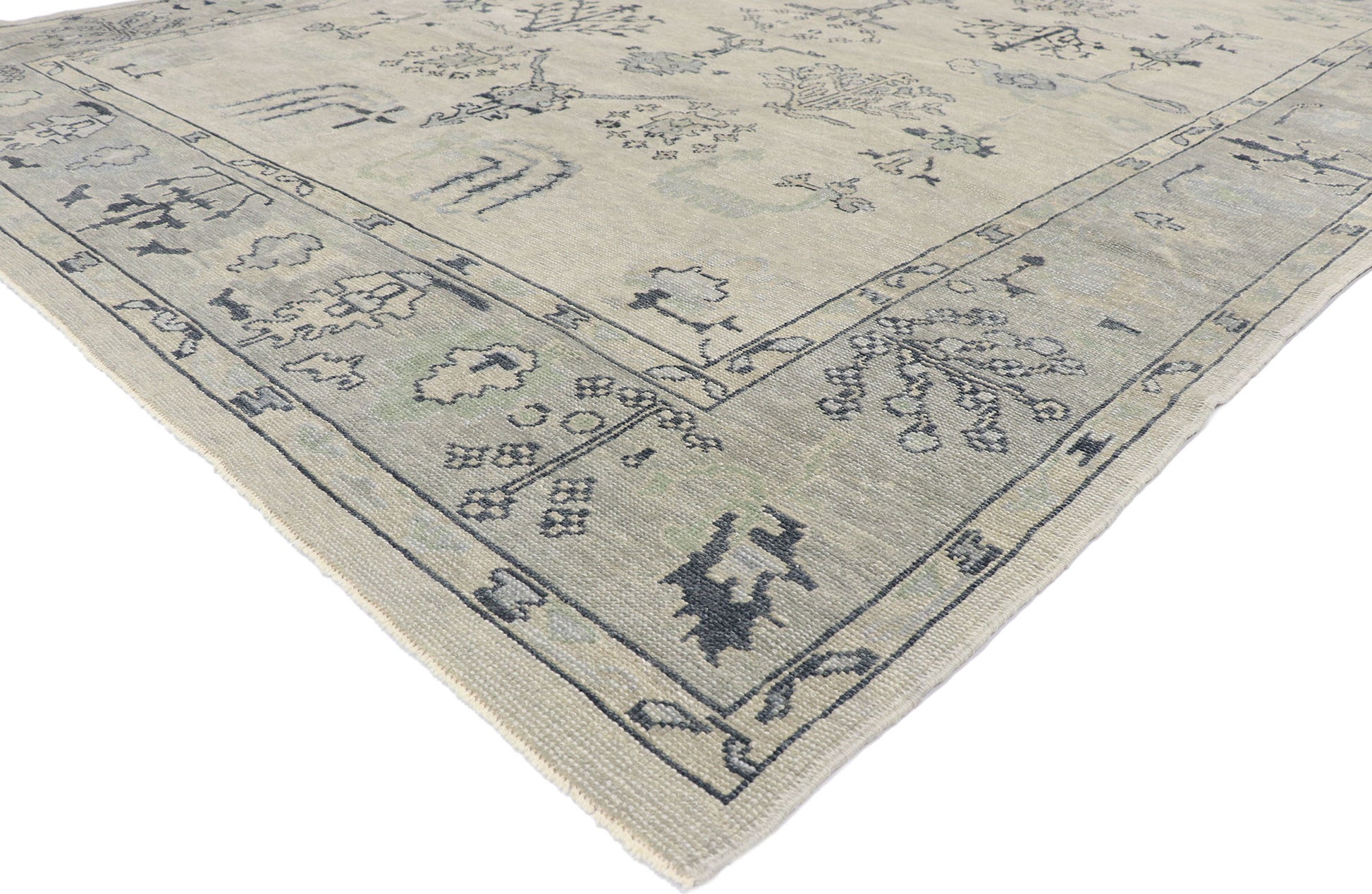 9 x 12 Contemporary Turkish Oushak Rug 53497