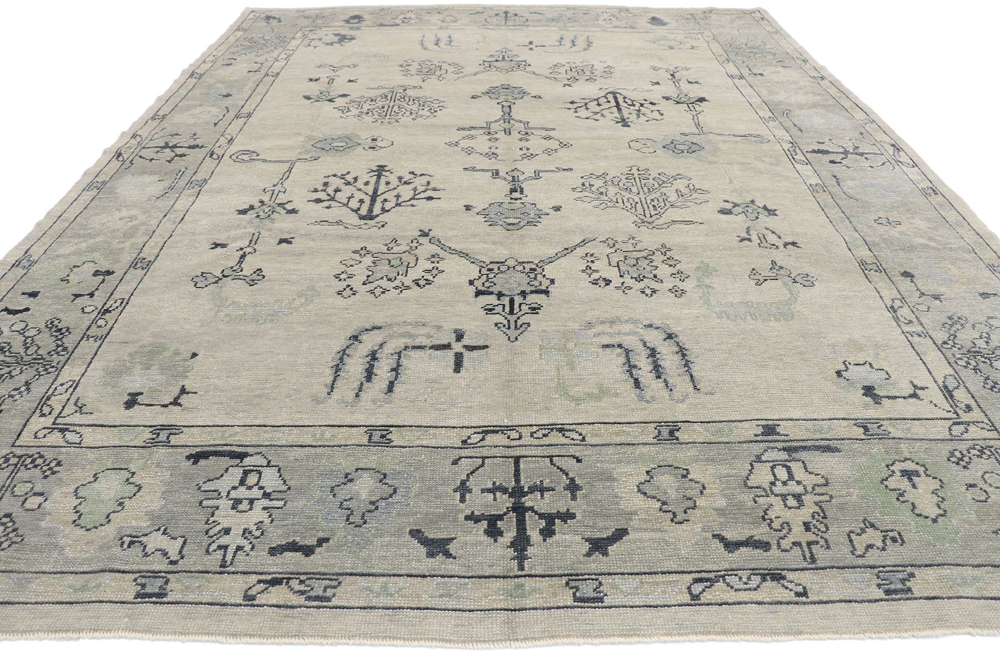 9 x 12 Contemporary Turkish Oushak Rug 53497