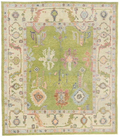 9 x 10 Contemporary Turkish Oushak Rug 53503