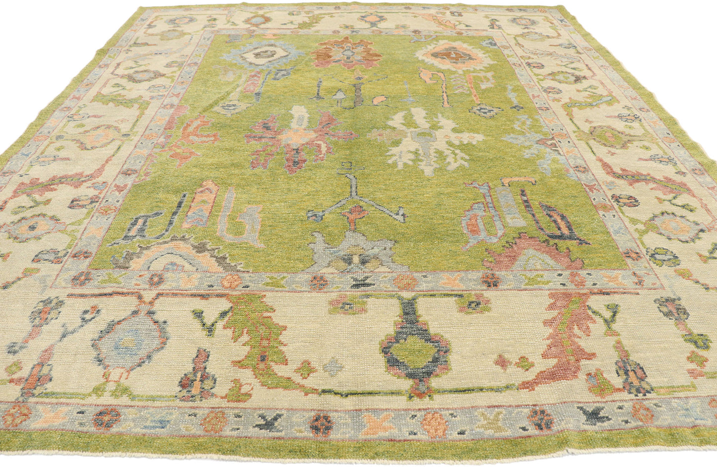 9 x 10 Contemporary Turkish Oushak Rug 53503