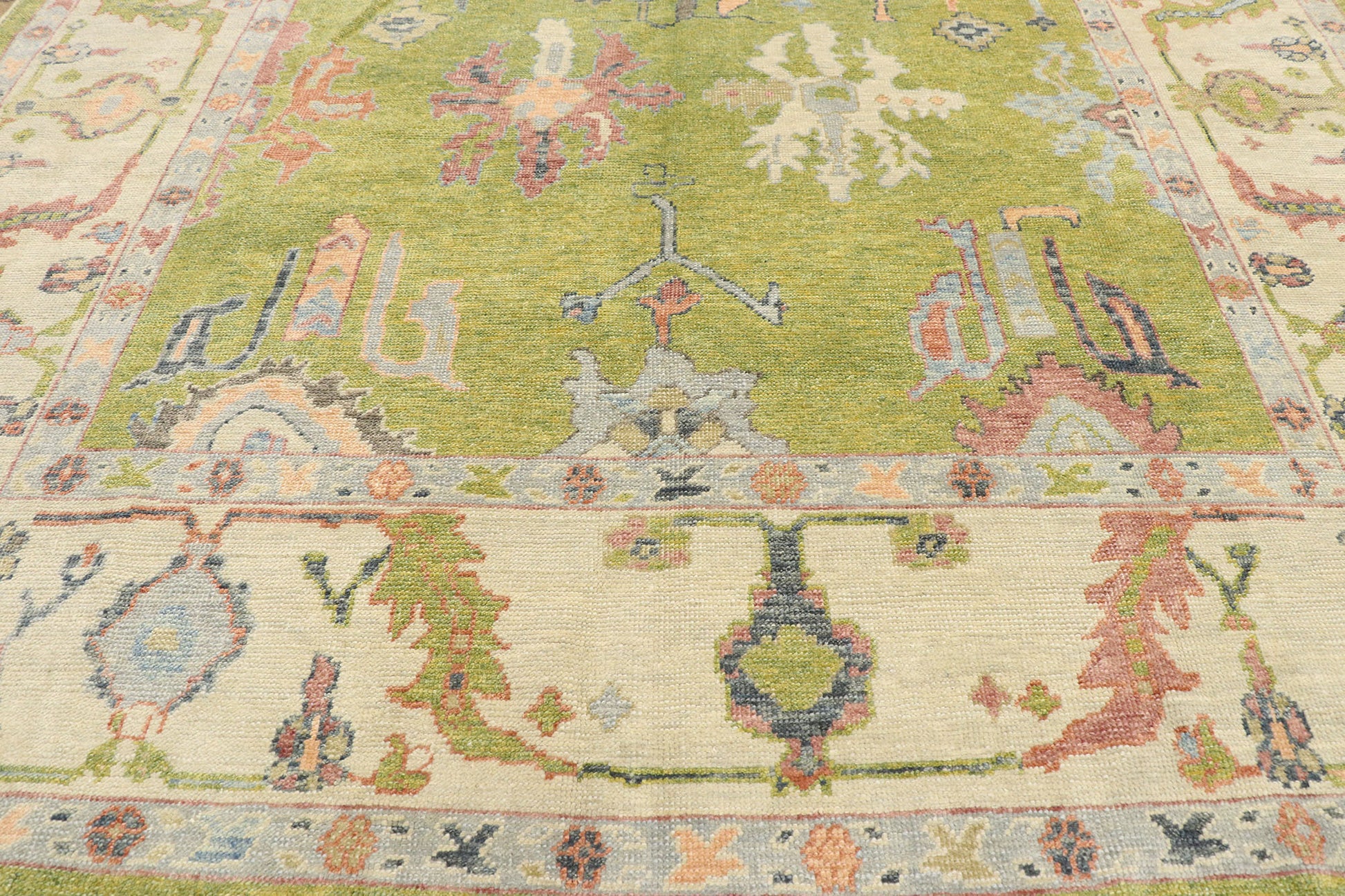 9 x 10 Contemporary Turkish Oushak Rug 53503