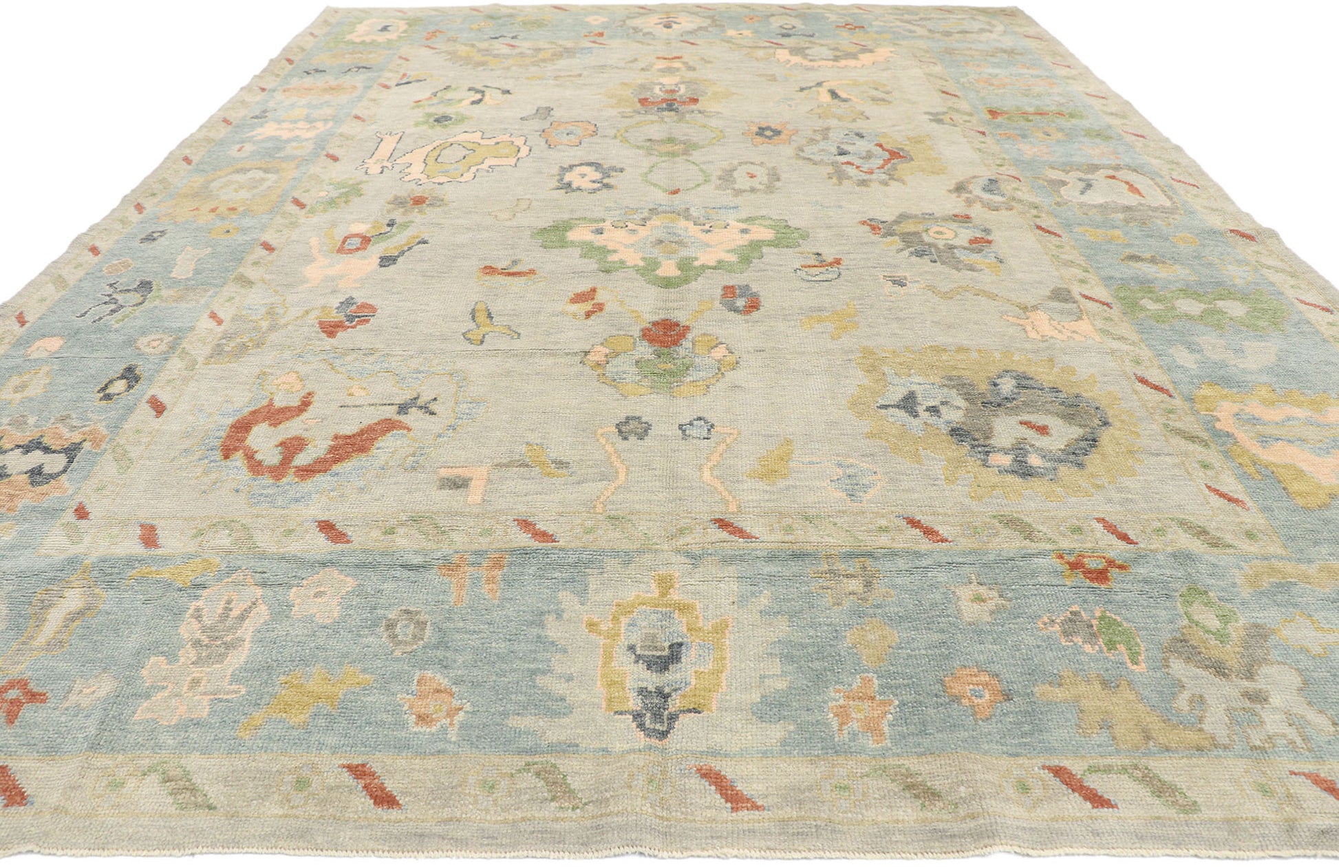 10 x 14 Contemporary Turkish Oushak Rug 53507