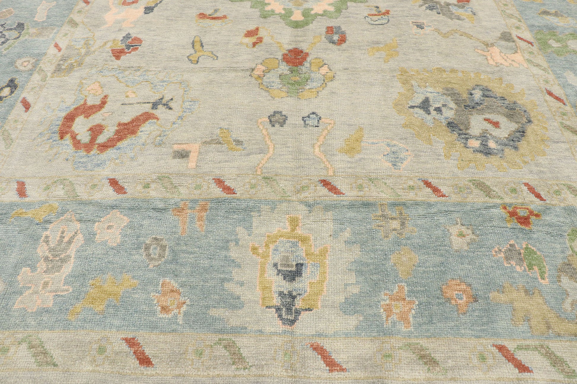 10 x 14 Contemporary Turkish Oushak Rug 53507