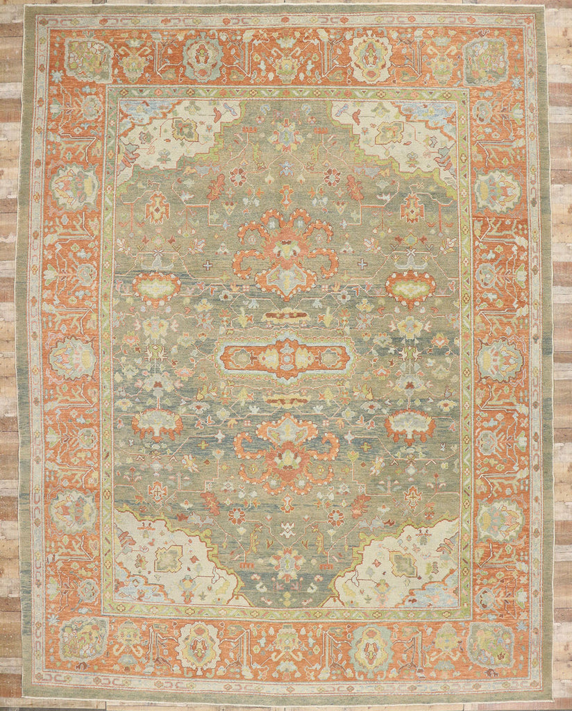12 x 16 Contemporary Turkish Oushak Rug 53508