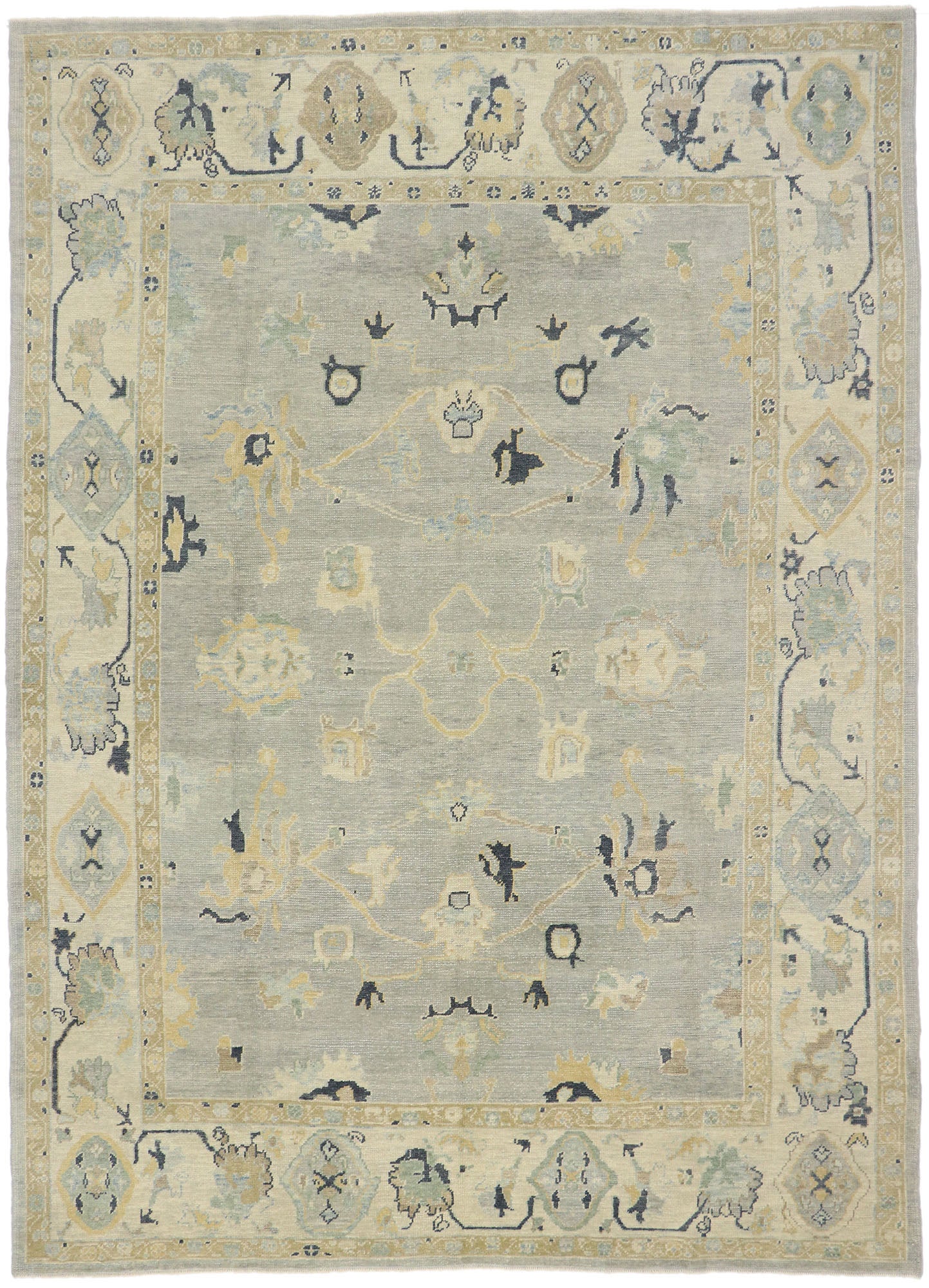 9 x 13 Contemporary Turkish Oushak Rug 53510