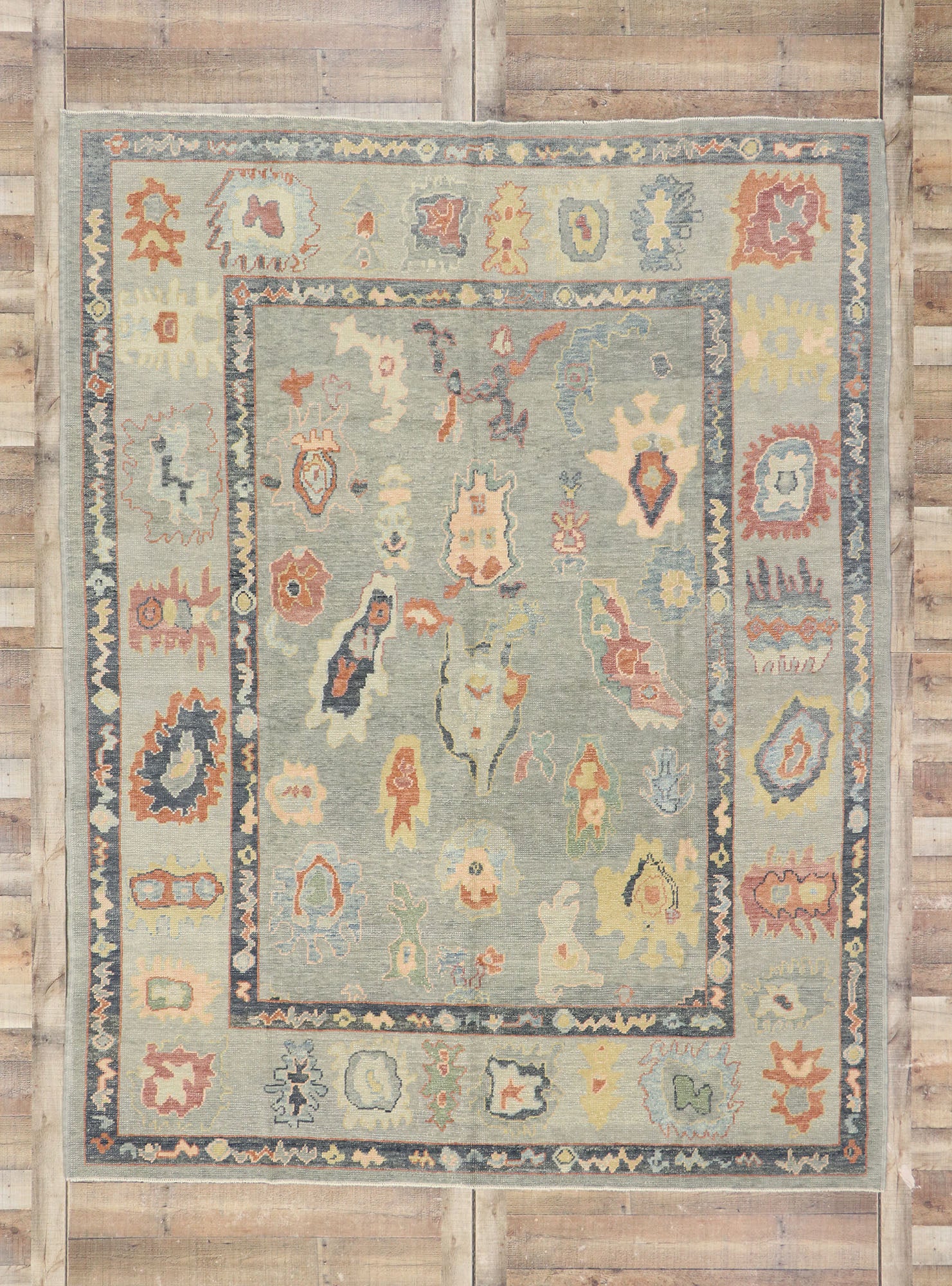8 x 10 Contemporary Turkish Oushak Rug 53511