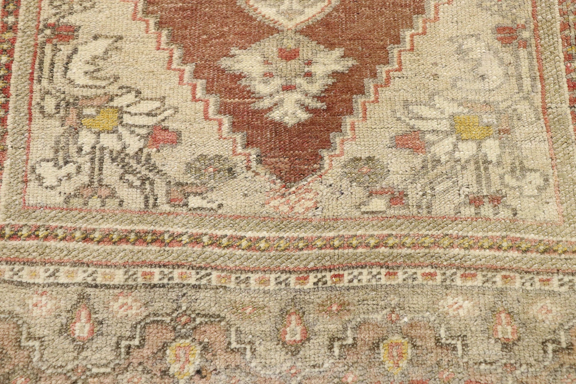3 x 6 Vintage Turkish Oushak Rug 53518