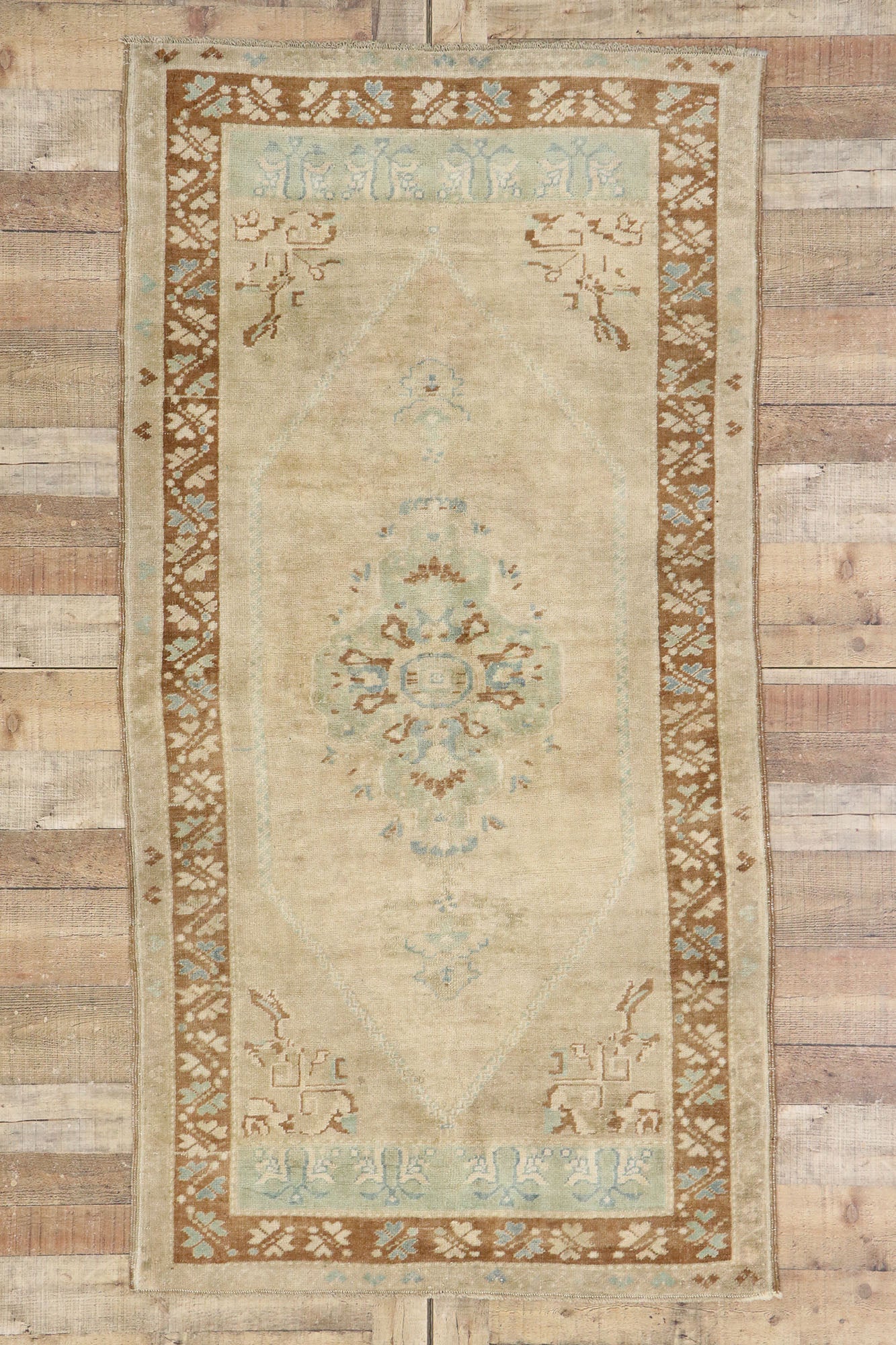 4 x 7 Vintage Turkish Oushak Rug 53519