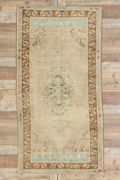 4 x 7 Vintage Turkish Oushak Rug 53519
