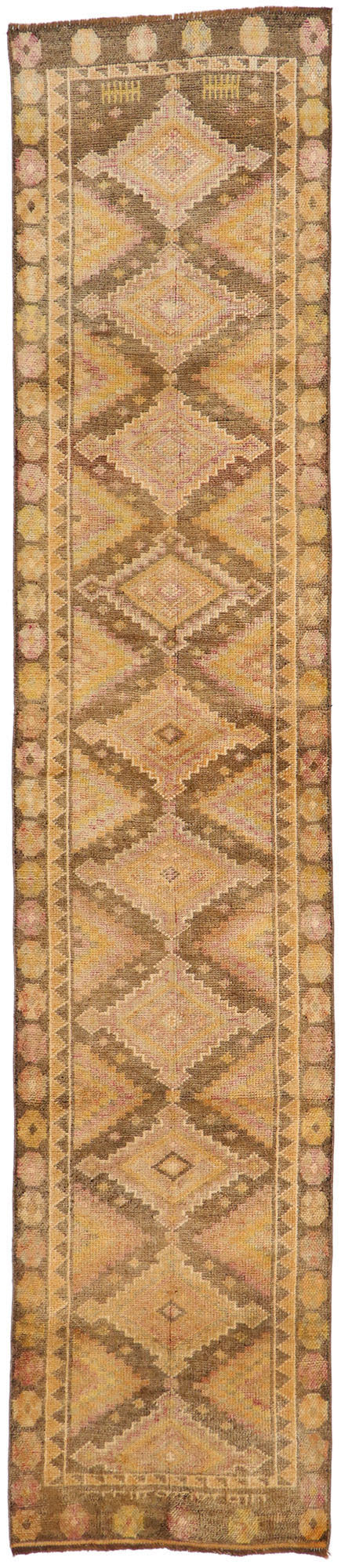3 x 13 Vintage Turkish Oushak Runner 53520