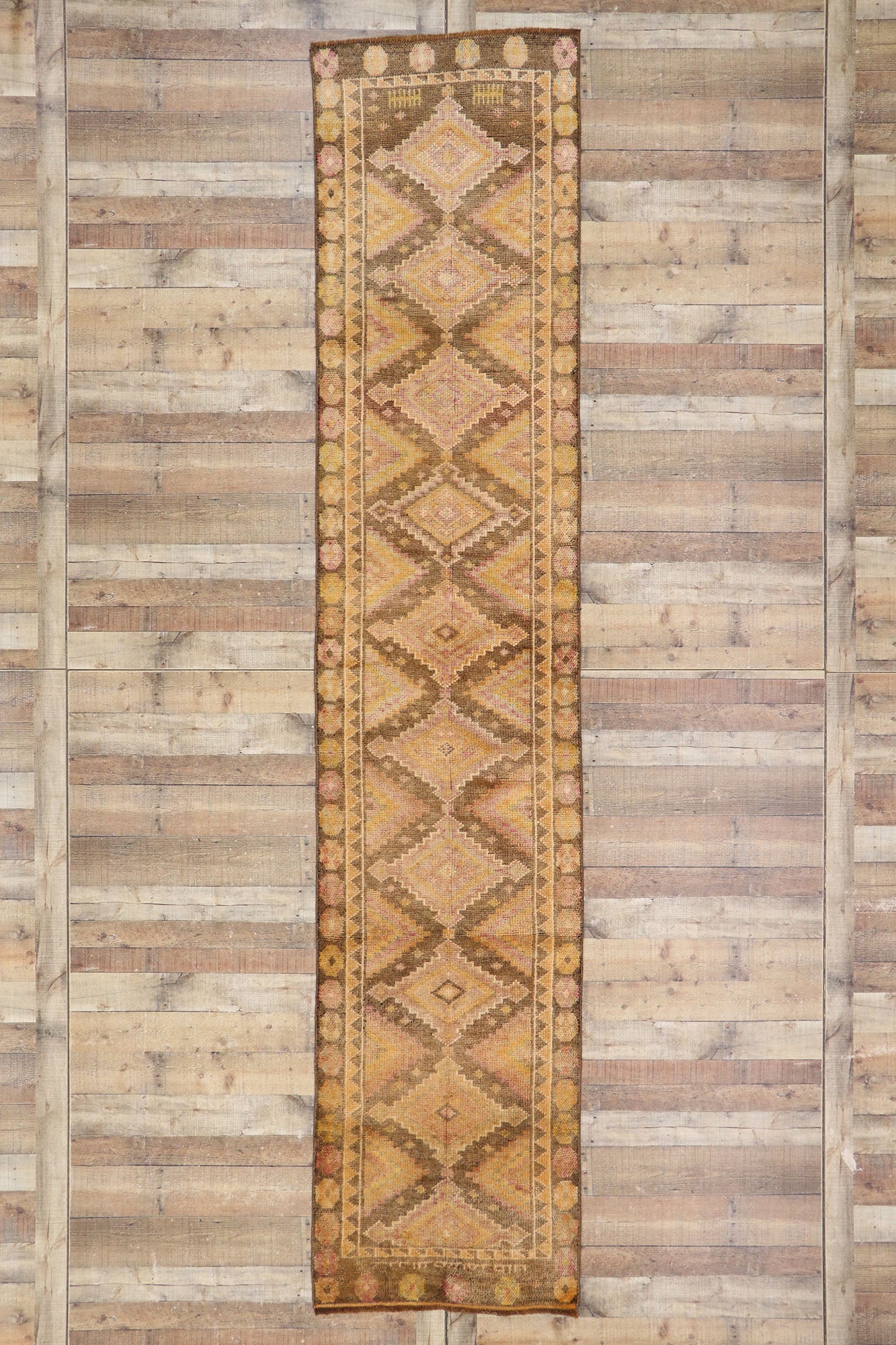 3 x 13 Vintage Turkish Oushak Runner 53520